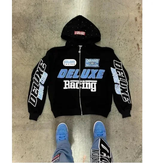 Harajuku New fashion Y2K star patch embroidery oversized hoodie women's Gothic hip-hop loose casual sports hoodie street wear