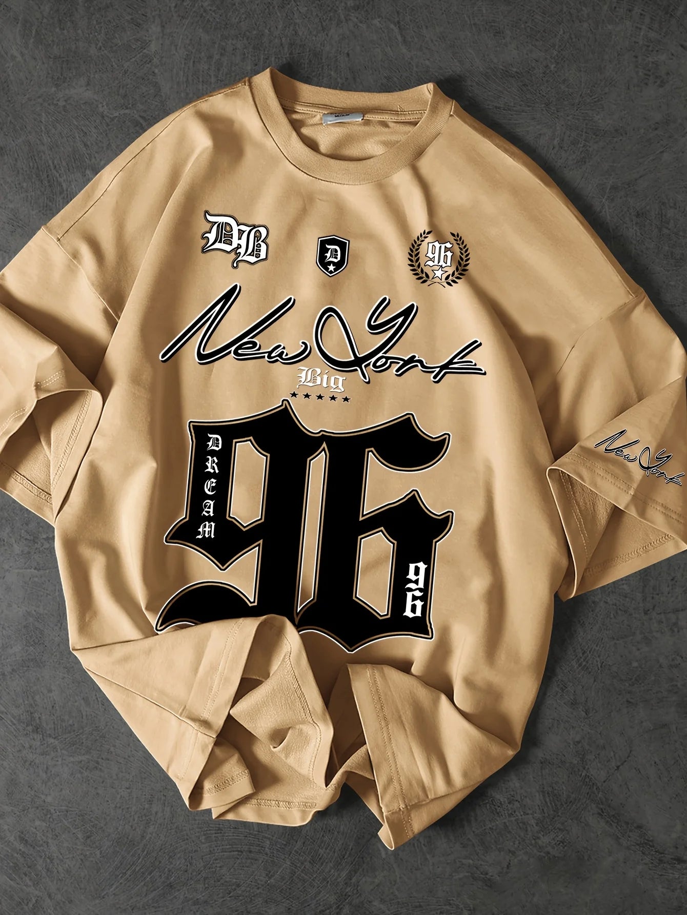 Summer New Men's T-shirt 96 printed digital baseball jacket casual sports polyester men's T-shirt