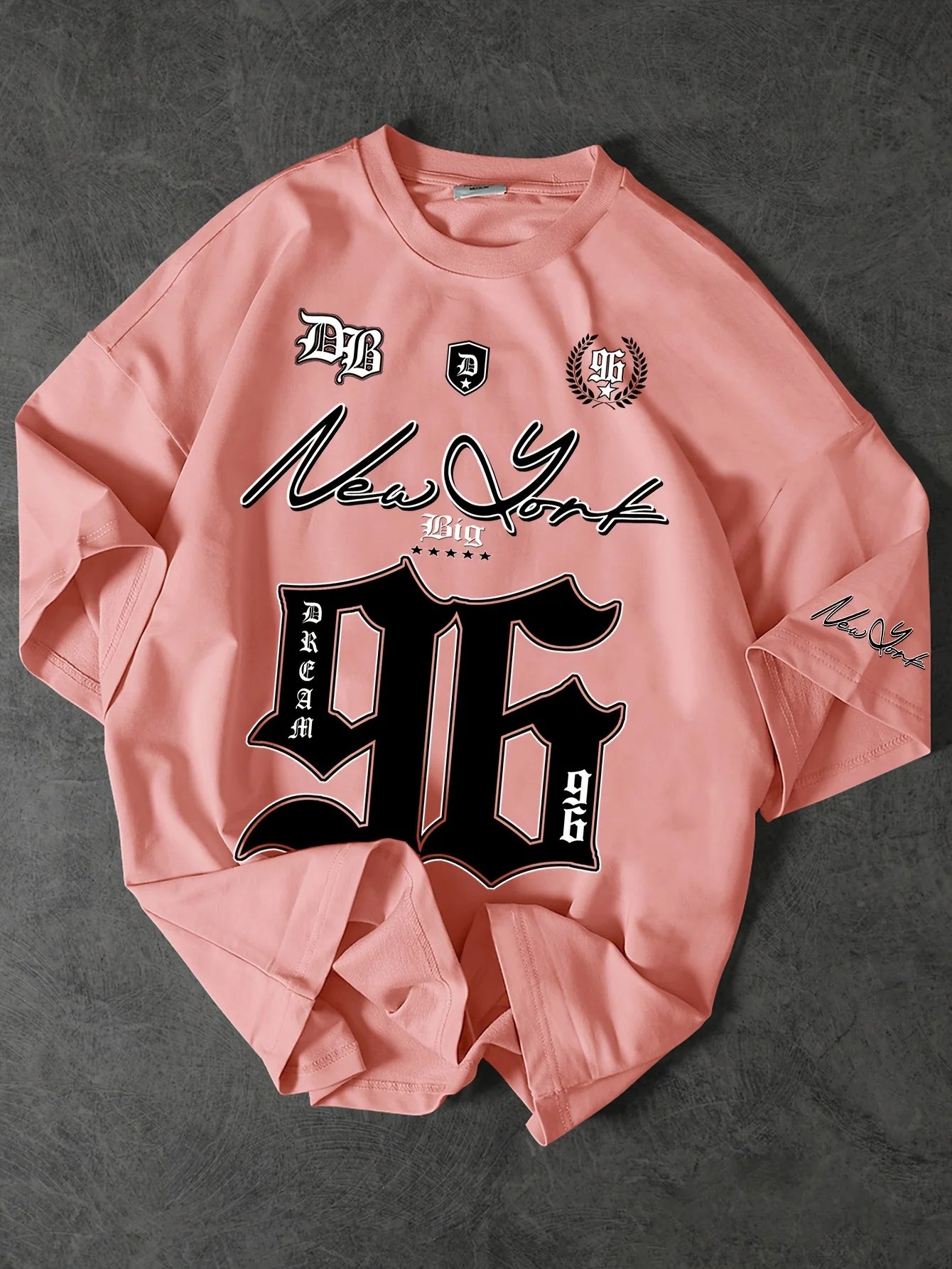 Summer New Men's T-shirt 96 printed digital baseball jacket casual sports polyester men's T-shirt