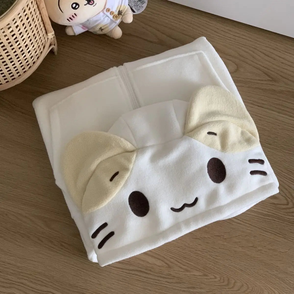 Oversize Deeptown Kawaii Lolita Style Women Fleece Hoodies Cutecore Japanese Soft Girl Zipper Sweatshirt Casual Cartoon Cardigan