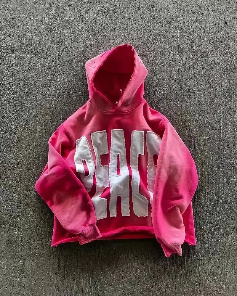 Harajuku New fashion Y2K star patch embroidery oversized hoodie women's Gothic hip-hop loose casual sports hoodie street wear