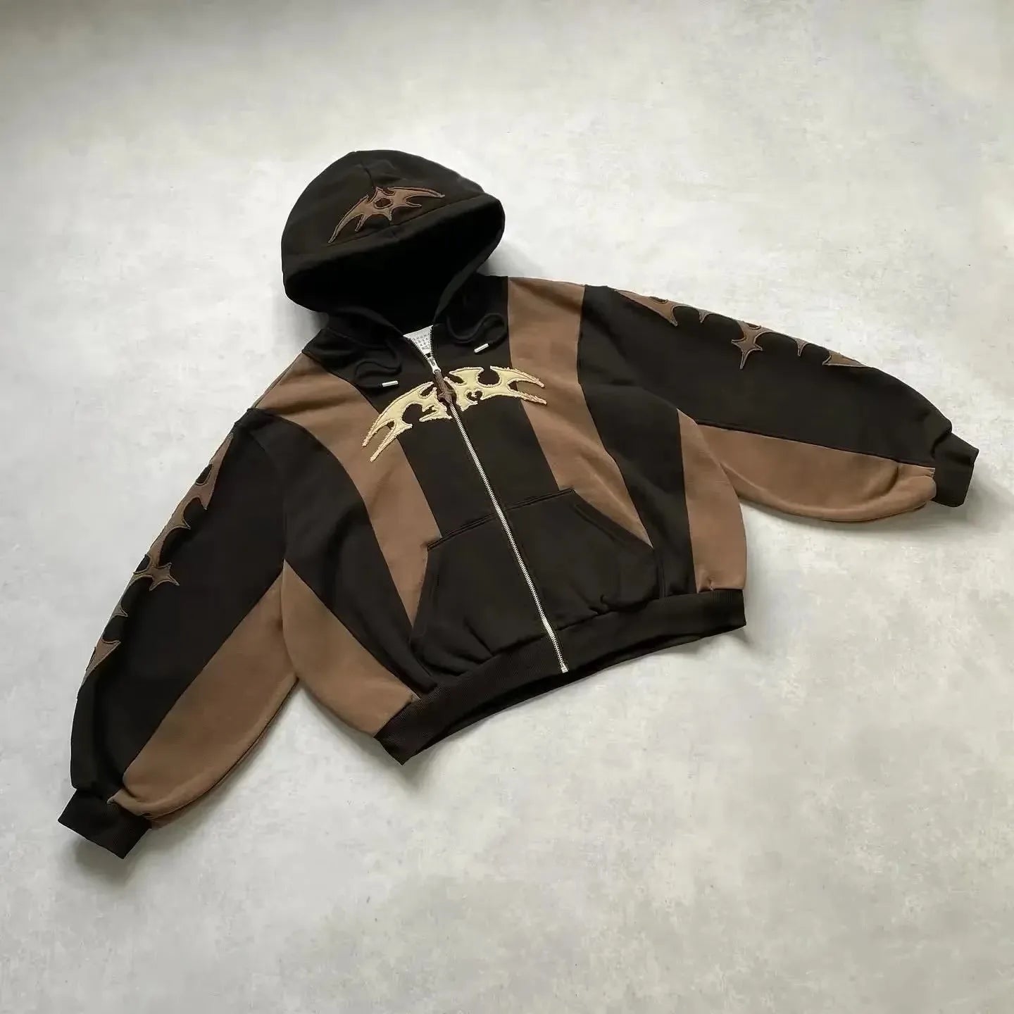 Harajuku New fashion Y2K star patch embroidery oversized hoodie women's Gothic hip-hop loose casual sports hoodie street wear