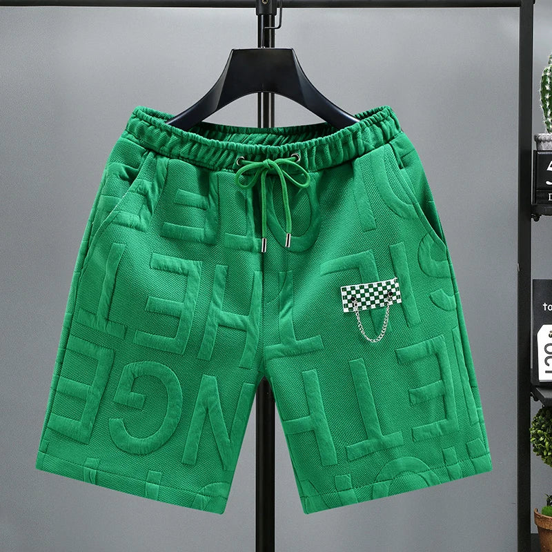 New Fashion knitted Shorts Men Comfortable Elastic Waist Clothing Male Breathable Short Trousers plus size