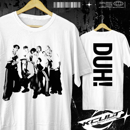 Summer Men P1Harmony DUH Same T-shirt Kpop Print Summer Short Sleeve Tee for Fans Men Women Clothing Streetwear T Shirts