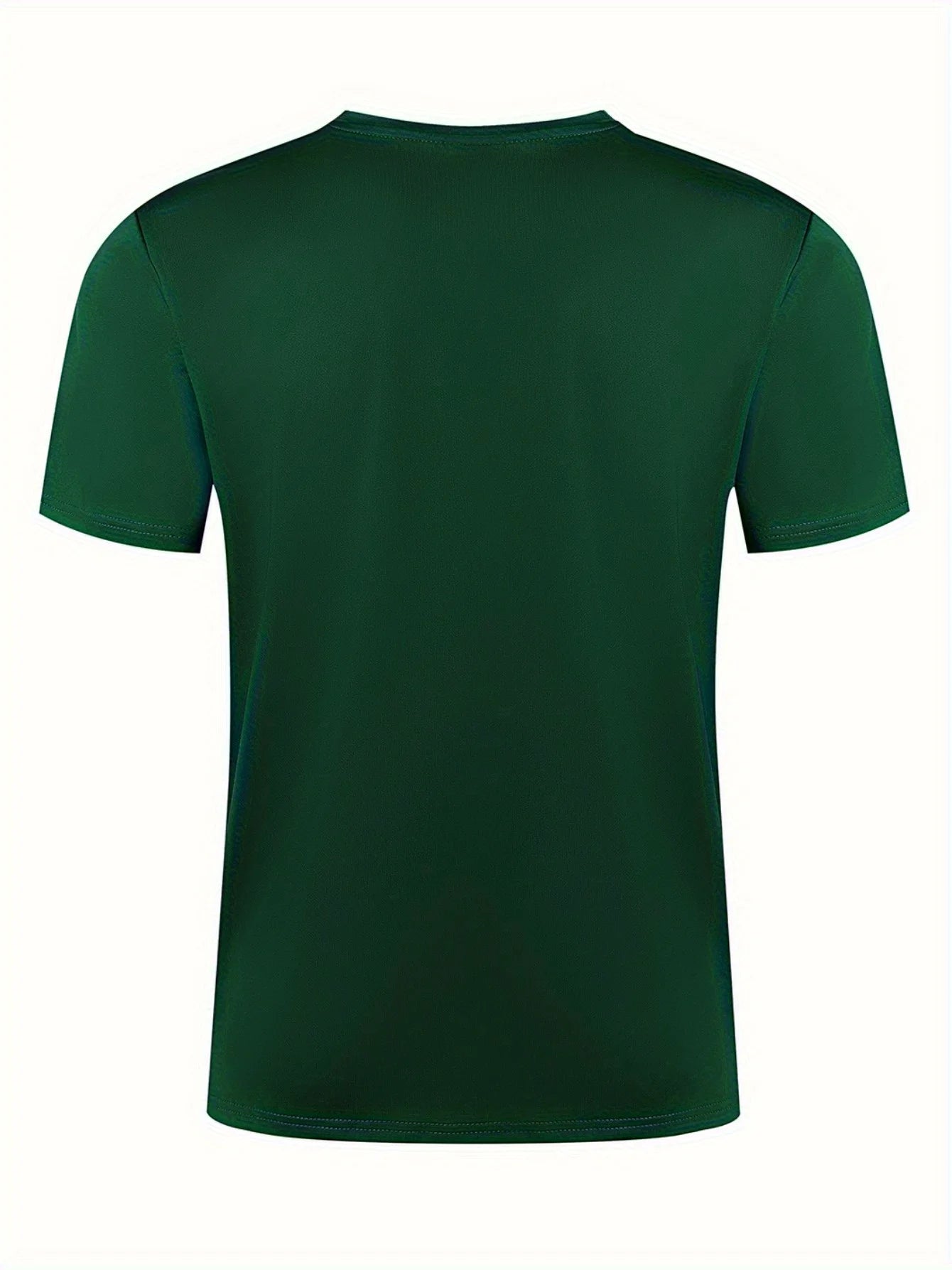 Men's Summer 100 Cotton Fashionable Casual Loose Large Geometric Bear Pattern Printed Sports Round Neck Short Sleeve T-shirt Top