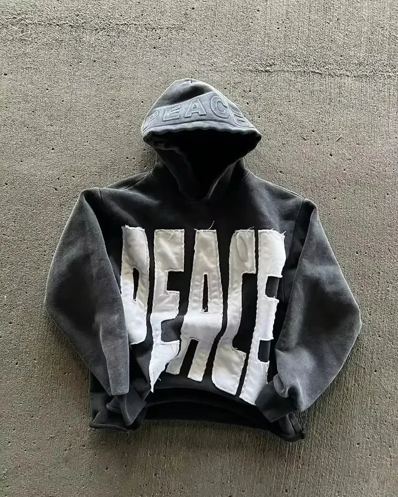 Harajuku New fashion Y2K star patch embroidery oversized hoodie women's Gothic hip-hop loose casual sports hoodie street wear
