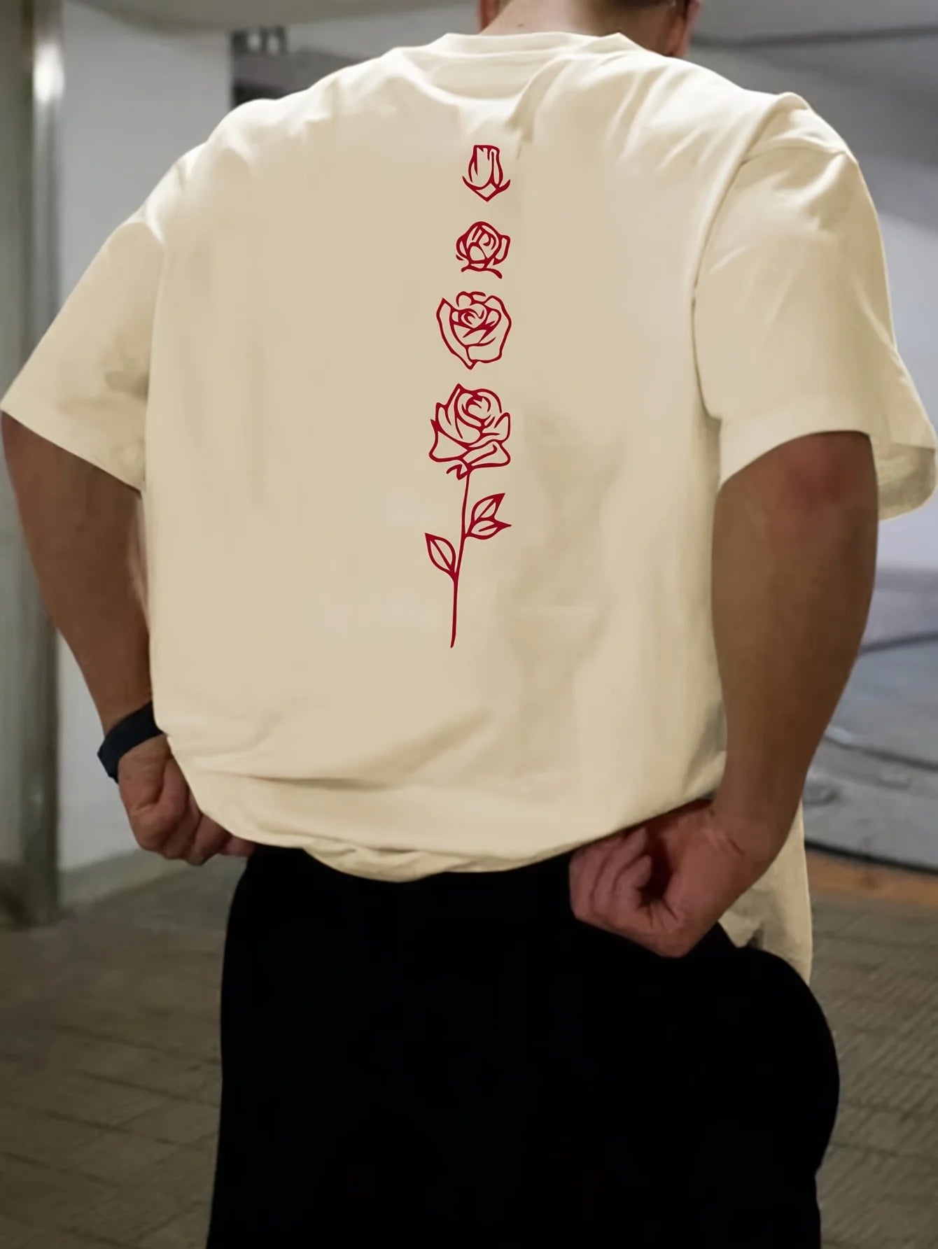 Men’s Rose Loose Summer Fit T-shirt