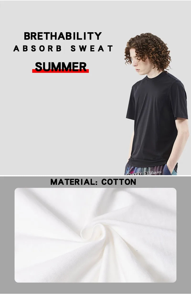 Cotton Fashion Bear Pattern Printed Men's T Shirt Round Neck Loose Tops Breathable Comfortable Casual Oversized Women Clothing