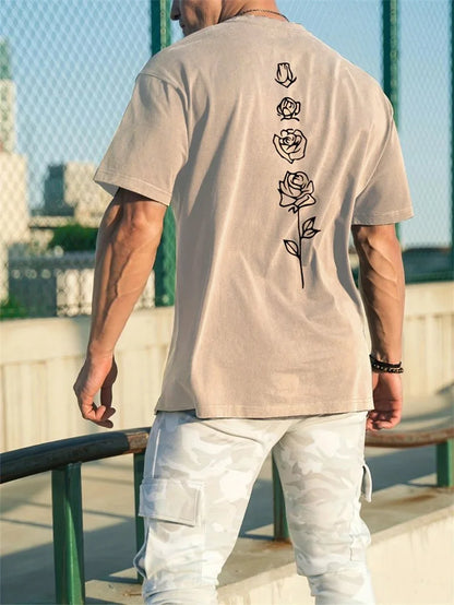 Men’s Rose Loose Summer Fit T-shirt