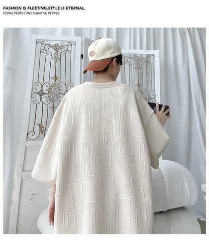 3D new Waffle TZ30 Summer Suit  Casual T-shirt + Shorts Suit Tracksuit Solid color tracksuit loose suit