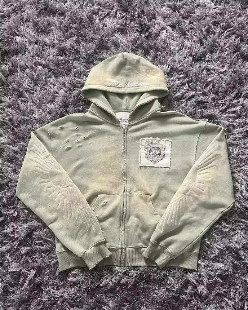 Harajuku New fashion Y2K star patch embroidery oversized hoodie women's Gothic hip-hop loose casual sports hoodie street wear
