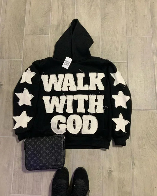 Harajuku New fashion Y2K star patch embroidery oversized hoodie women's Gothic hip-hop loose casual sports hoodie street wear