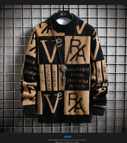 Knitted Sweater Stripe Pullovers Printing Round Neck Sweater Autumn/Winter Designer Quality Casual Clothing Jumper