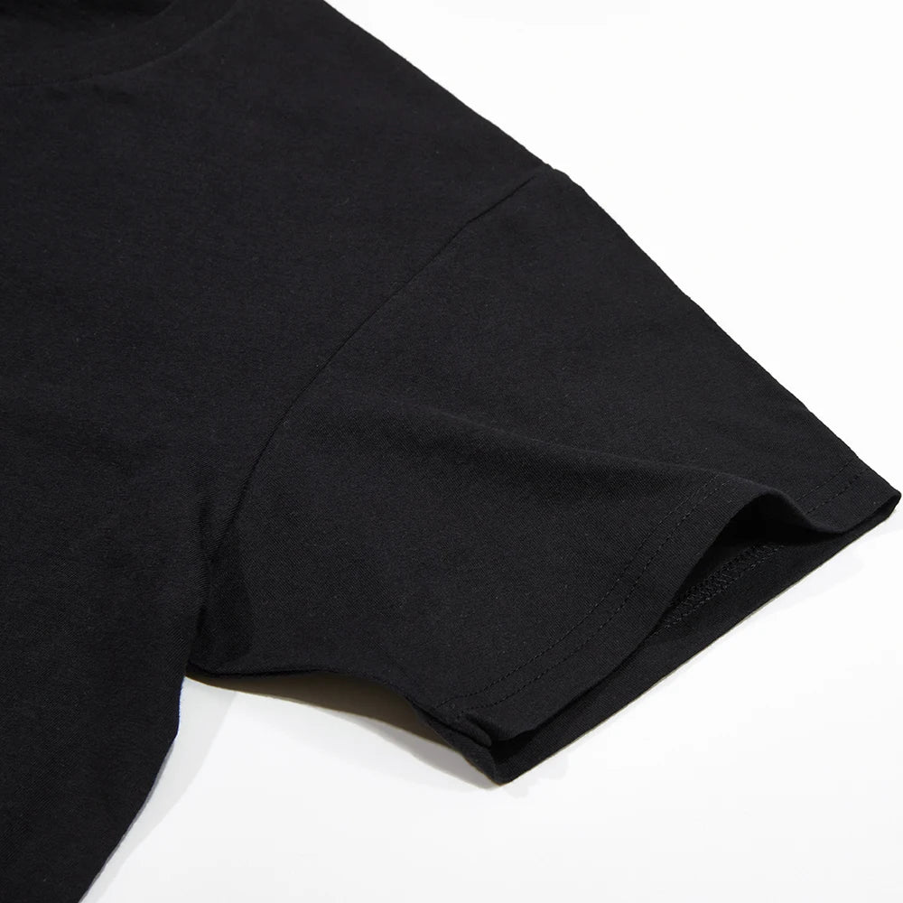 Cotton Fashion Bear Pattern Printed Men's T Shirt Round Neck Loose Tops Breathable Comfortable Casual Oversized Women Clothing