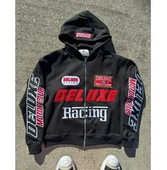 Harajuku New fashion Y2K star patch embroidery oversized hoodie women's Gothic hip-hop loose casual sports hoodie street wear
