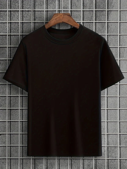Men's 100% pure cotton summer loose size Planet Graphic Design print casual comfortable round neck short sleeved T-shirt top