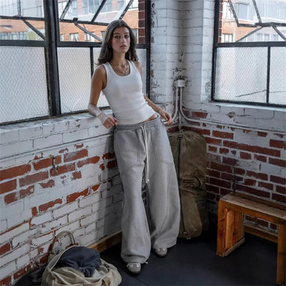 Street Hip-hop Goth Harajuku Fashion Versatile Straight Wide-leg Pants Retro Y2K Casual Loose Trousers