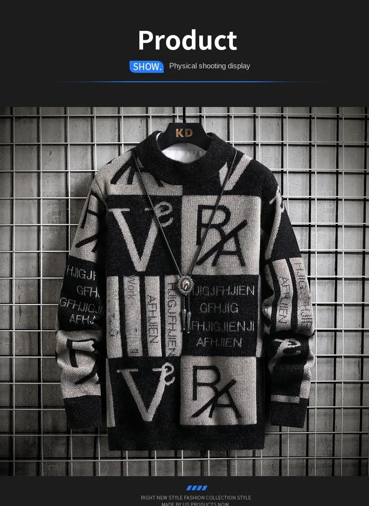 Knitted Sweater Stripe Pullovers Printing Round Neck Sweater Autumn/Winter Designer Quality Casual Clothing Jumper