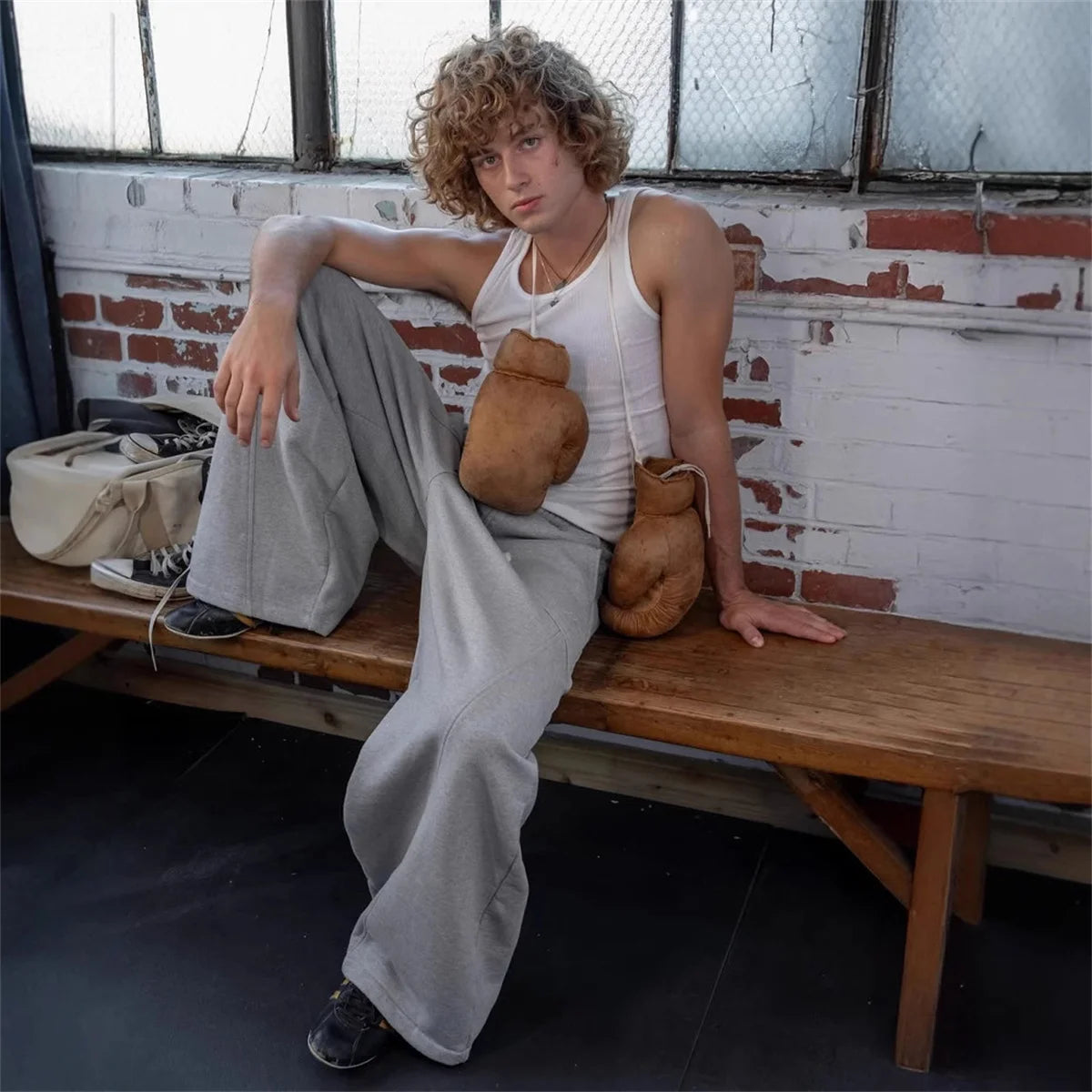 Street Hip-hop Goth Harajuku Fashion Versatile Straight Wide-leg Pants Retro Y2K Casual Loose Trousers