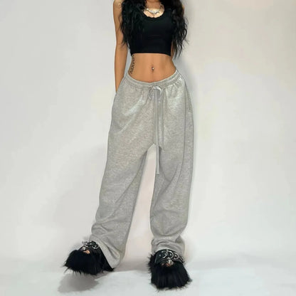 Street Hip-hop Goth Harajuku Fashion Versatile Straight Wide-leg Pants Retro Y2K Casual Loose Trousers