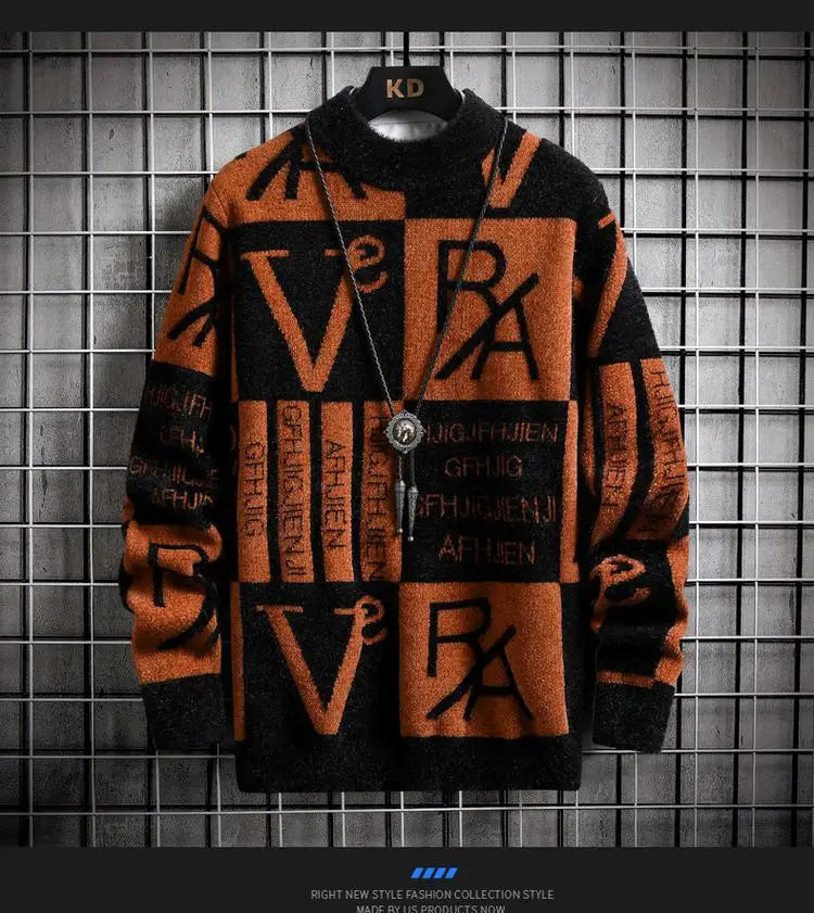 Knitted Sweater Stripe Pullovers Printing Round Neck Sweater Autumn/Winter Designer Quality Casual Clothing Jumper