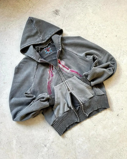 Harajuku New fashion Y2K star patch embroidery oversized hoodie women's Gothic hip-hop loose casual sports hoodie street wear